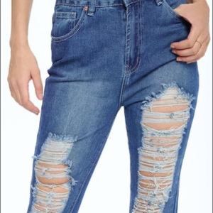 Women's Destroyed and Ripped Boyfriend Jeans